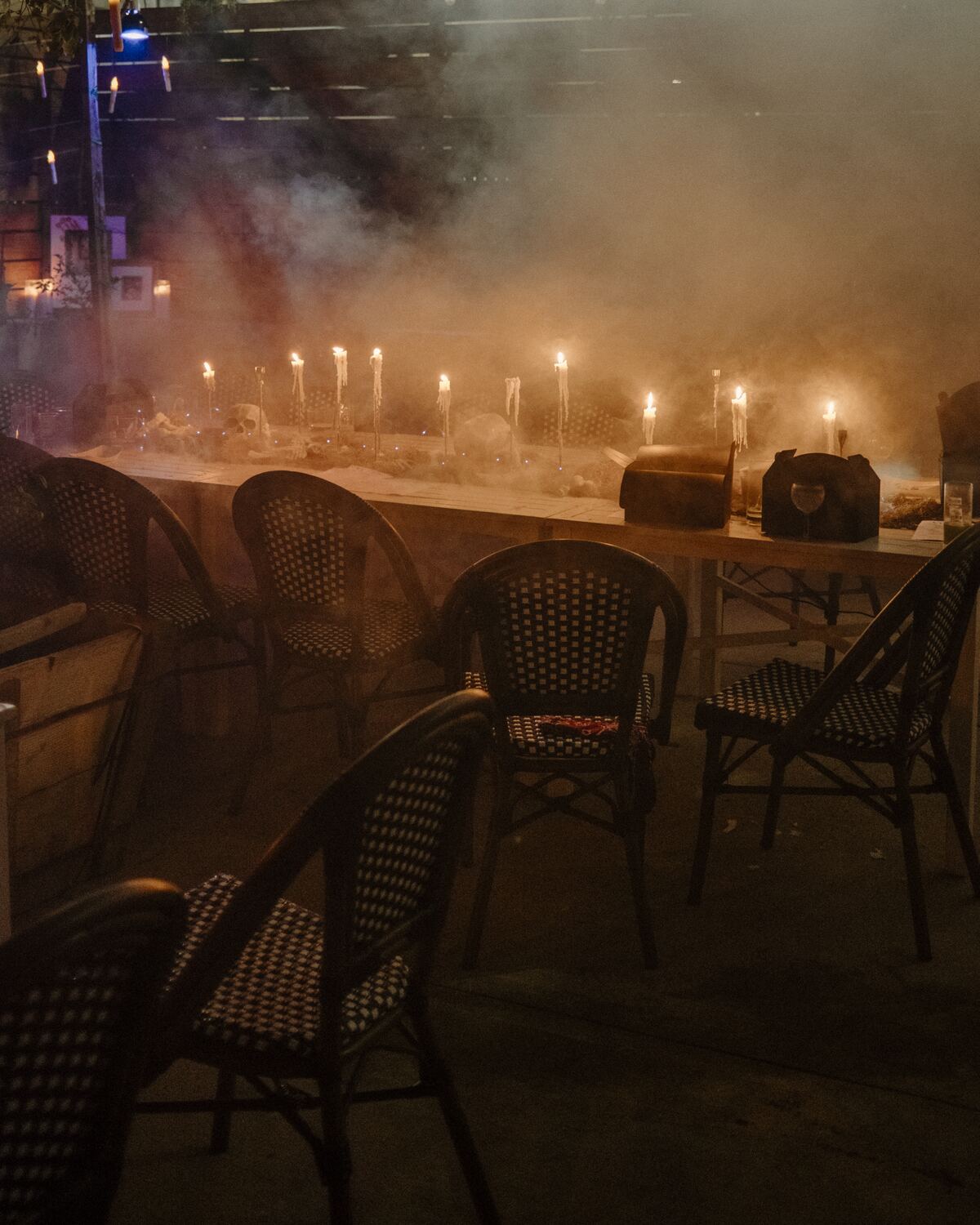 Candles through the fog